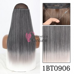 Extensie de par Flip-In, pe Guta dreapta delux dubla de 55 cm - Brunet cu Gri Cenusiu Ombre SQ661BT090622